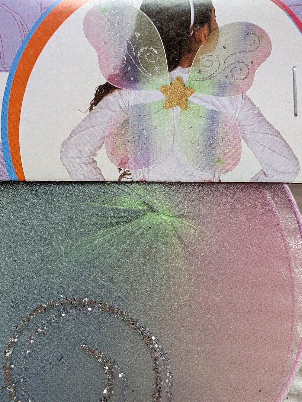 NWT Kids Fairy Wings – Rainbow Glitter Halloween Costume Accessory